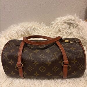 ✅ Authentic Vintage Louis Vuitton Papillon Brown and Tan Monogram Purse